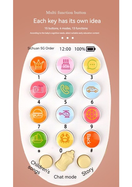 Çocuklar Için Eğitici Oyuncak Telefon - Pembe fiyatları