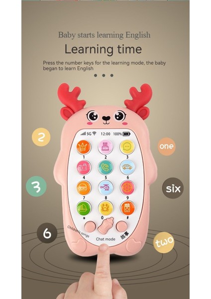 Çocuklar Için Eğitici Oyuncak Telefon - Pembe modelleri