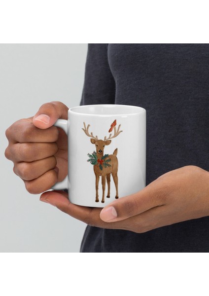 Noel Yılbaşı Geyik New Year Deer Merry Christmas Kupa Bardak Mug