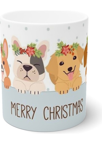 Noel Yılbaşı Mutlu Köpekler Happy Dogs Merry Christmas Kupa Bardak Mug fiyatları