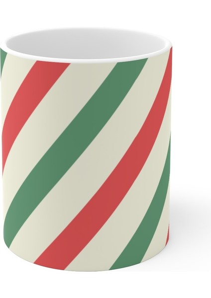 Noel Yılbaşı Baston  Şeker Candy Cane Kupa Mug