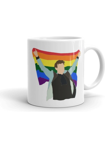 Love Is Love Gökkuşağı Kalpli Kupa