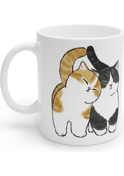 Sırnaşmış Mutlu Kediler Happy Cats Kupa Bardak Mug