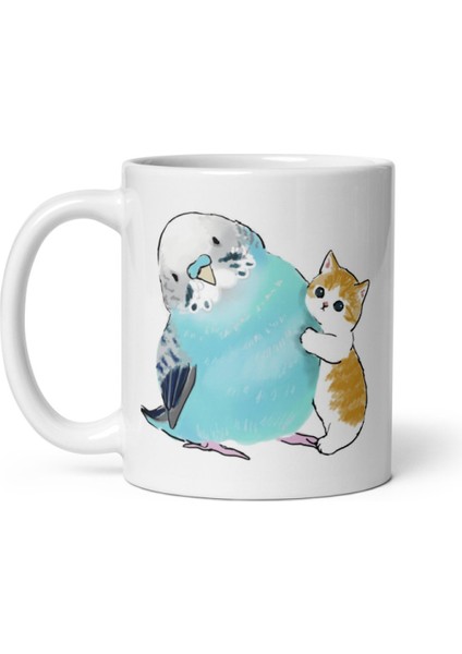 Büyük Kuş Ve Kedi Big Bird And Cat Kupa Bardak Mug