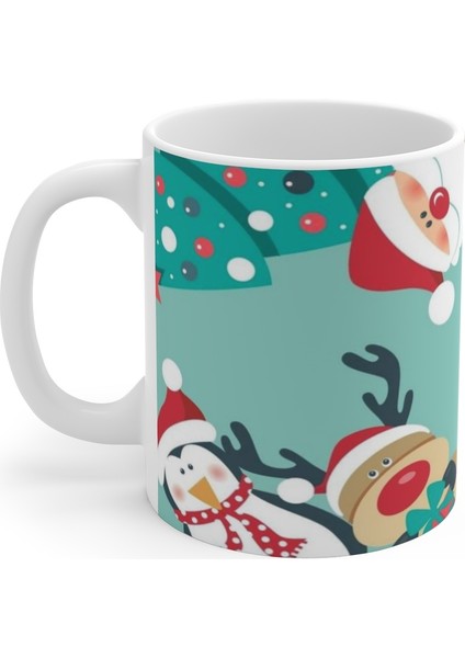Noel Baba Yılbaşı Cartoon Penguen Merry Christmas Kupa Mug