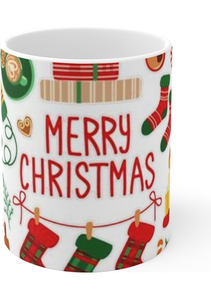 Noel Yılbaşı Renkli Çeşitli Figürler Merry Christmas Kupa Mug fiyatları