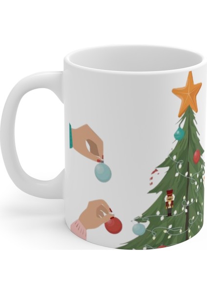 Noel Yılbaşı Ağacı Hazırlık Merry Christmas Kupa Mug