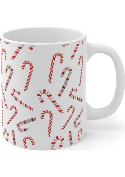 Noel Yılbaşı Baston Şekerler Candy Canes Kupa Mug modelleri