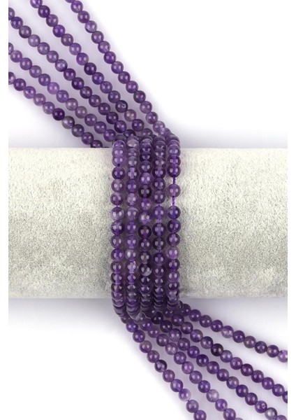 Ametist Doğal Taş Dizi 4 mm Küre Kesim