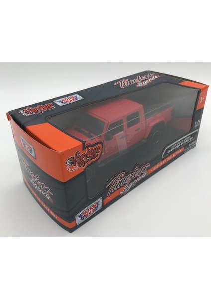1:27 2021 Jeep Gladıator Overland Kırmızı Model Araba