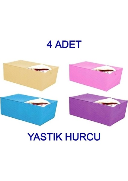 4 Adet Hurç Yastık Hurcu 65X38X24 cm Orta Boy