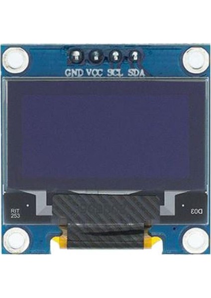 128 x 64 0.96 Inch I2C OLED Grafik LCD Ekran 4 Pin(Beyaz)