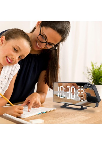 Dijital LED Çalar Saat Tavan Projeksiyon Snooze Zamanlayıcı Radyo Termometre (Yurt Dışından) fırsatları