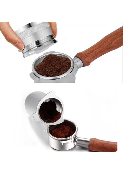 Eller Serbest Dozaj Fincan 54MM Espresso Kahve Dozaj Hunisi Eloksallı Alüminyum 53MM Çift Taraflı 2'si 1 Arada Kahve Dağıtıcı