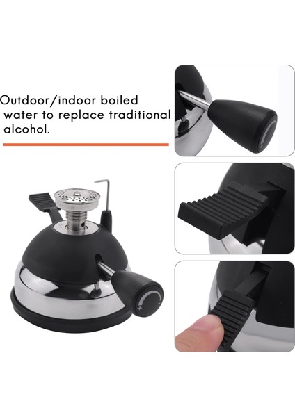 Mini Gaz Brülörü HT-5015M Mini Masa Üstü Gaz Bütan Brülörü Isıtıcı Sifon Tencere Kahve Sobası Sifon Tencere
