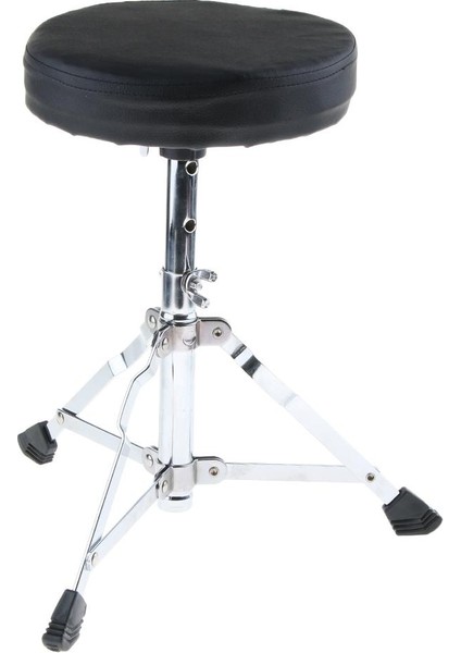 Metal Tripod Çocuk Drum Dışkı Stand Taht Sandalye Kauçuk Ayaklar Siyah (Yurt Dışından)