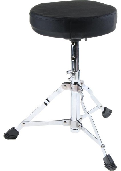 Metal Tripod Çocuk Drum Dışkı Stand Taht Sandalye Kauçuk Ayaklar Siyah (Yurt Dışından)