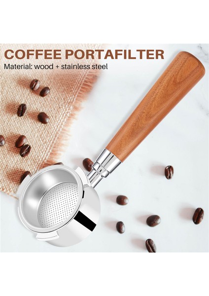 Espresso Portafilter EC685 EC680 Için 51MM Kahve Dipsiz Portafilter 51MM 2 Adet Kahve Tozu Kasesi ile