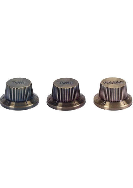 3 Pcs Gitar Bas Hacim Düğme Bronz Renk (Yurt Dışından)