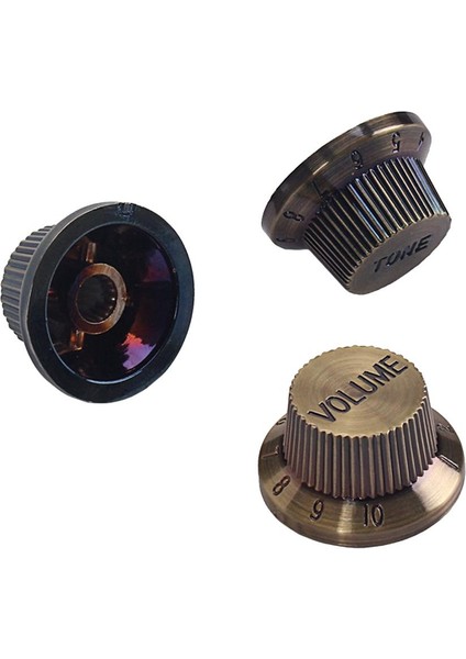 3 Pcs Gitar Bas Hacim Düğme Bronz Renk (Yurt Dışından)