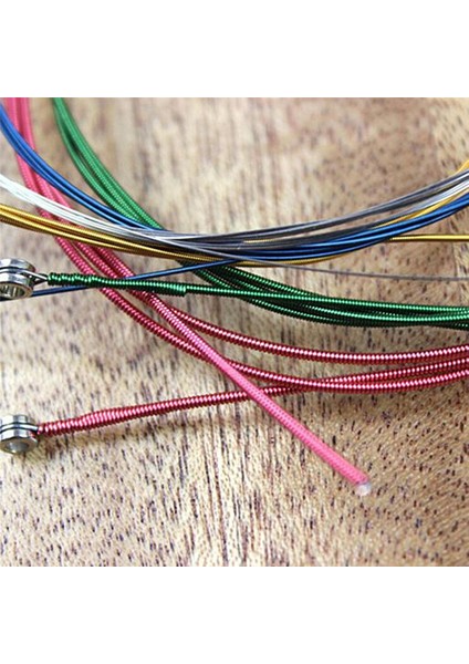 6 Gitar Çelik Dizeleri Paketi Yedek Işık Gerginliği Renkli (Yurt Dışından) indirimleri