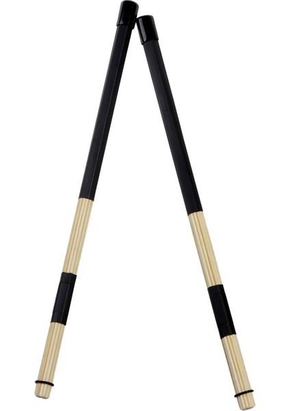 1 Çift Davul Çubuk Fırça Çubukları Bambu Siyah 400 mm. / 15.75 Inç Caz Davul (Yurt Dışından)