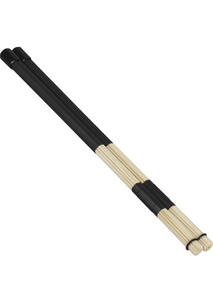 1 Çift Davul Çubuk Fırça Çubukları Bambu Siyah 400 mm. / 15.75 Inç Caz Davul (Yurt Dışından)