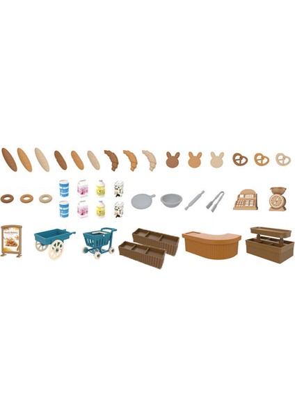 Dollhouse Mobilya Seti 1/12 Zengin Aksesuar Oturma Odası İçin Dekorasyonlar 4+ Ekmek (Yurt Dışından)