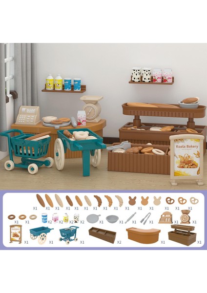 Dollhouse Mobilya Seti 1/12 Zengin Aksesuar Oturma Odası İçin Dekorasyonlar 4+ Ekmek (Yurt Dışından)