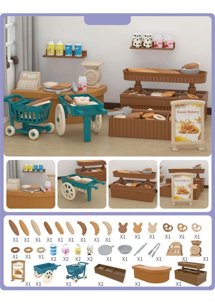 Dollhouse Mobilya Seti 1/12 Zengin Aksesuar Oturma Odası İçin Dekorasyonlar 4+ Ekmek (Yurt Dışından)