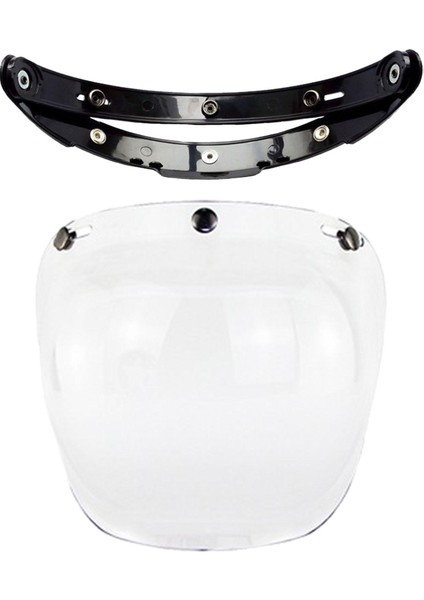 Motosiklet 3 Snap Visor Açık Yüz Için Evrensel Uyum (Yurt Dışından)