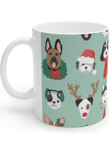 Noel Yılbaşı Kediler ve Köpekler Cats And Dogs Merry Christmas Kupa Bardak Mug