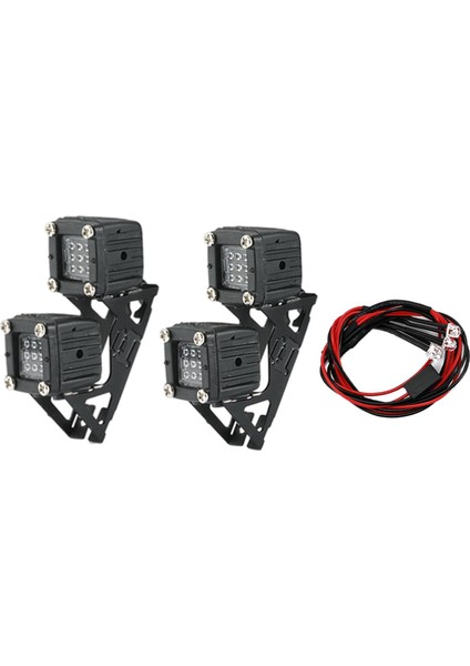 LED Işık Lambaları Eksenel SCX10 Rc Car Dıy Aksesuarları Için Gölgeli