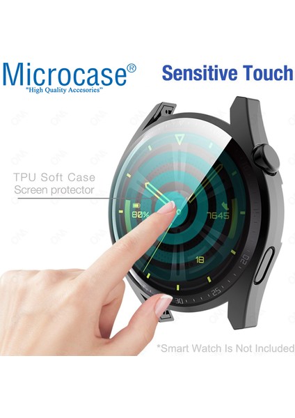 Huawei Watch Gt3 Pro 43 mm Önü Kapalı Tasarım Silikon Kılıf - AL3173 modelleri