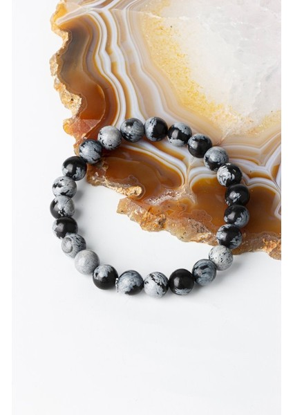 Obsidyen Karlı Küre Kesim 8 mm