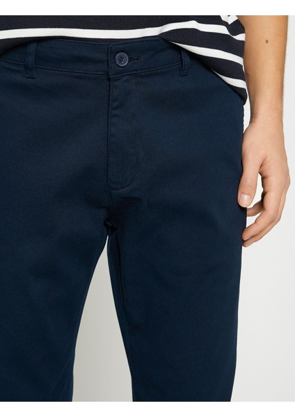 Basic Gabardin Pantolon Slim Fit Düğmeli Cep Detaylı indirimleri