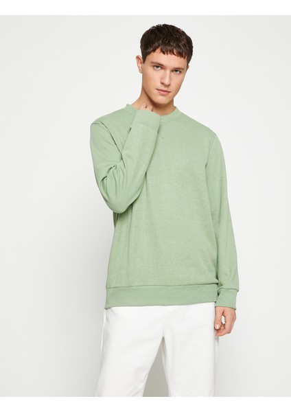 Basic Melange Sweater Crew Neck