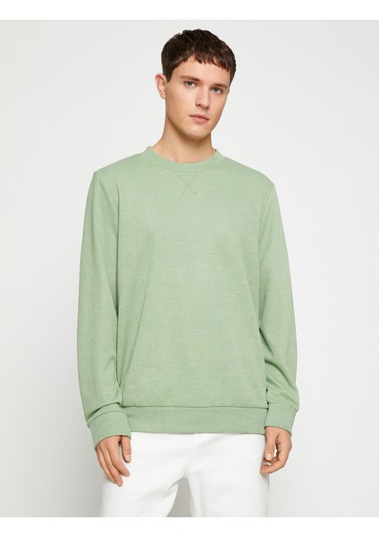 Basic Melange Sweater Crew Neck modelleri