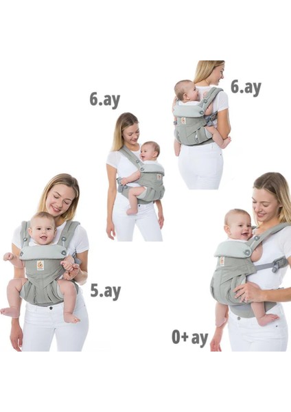 Omni Dream SoftTouch % 100 Pamuk , 0-4 Yaş , 4 Pozisyonlu Ergonomik Kanguru , Yeni Doğan ve Küçük Çoçuklar için