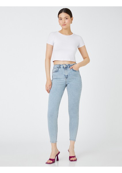 Dar Paça Kot Pantolon Dar Kesim Yüksek Bel Carmen Jean fiyatları