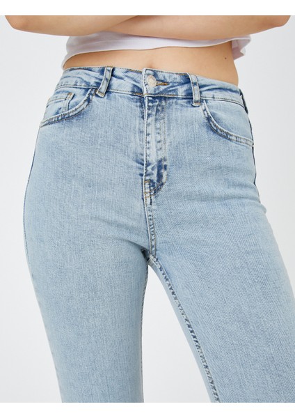 Dar Paça Kot Pantolon Dar Kesim Yüksek Bel Carmen Jean indirimleri