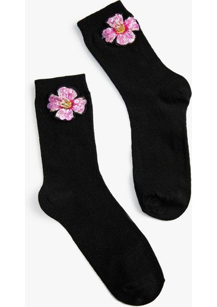 Basic Çiçekli Soket Çorap İşleme Detaylı fiyatları