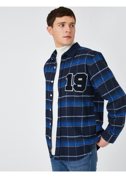 Oduncu Gömleği Kolej İşlemeli Cep Detaylı Klasik Yaka fiyatları