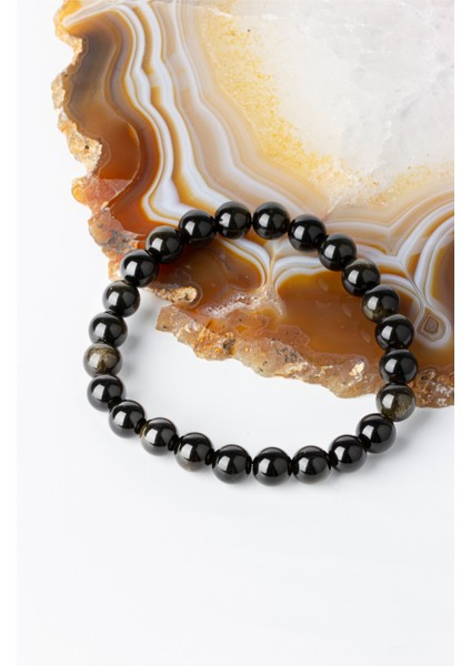 Obsidyen Gold Küre Kesim 8 mm