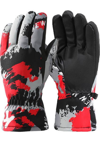 Kadife Kalın Pamuk Su Geçirmez Kaymaz Eldiven (Yurt Dışından)