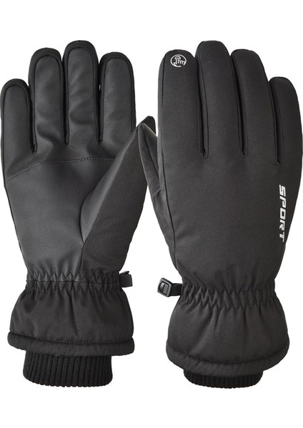 Su Geçirmez Kadife Kalın Açık Hava Sporları Dokunmatik Ekran Eldiven (Yurt Dışından)