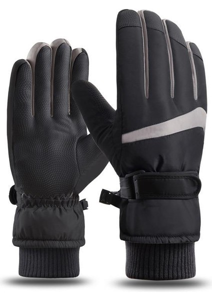 Kayak Eldivenleri Dokunmatik Ekran Sıcak Artı Kadife Kalınlaştırılmış Eldiven (Yurt Dışından)