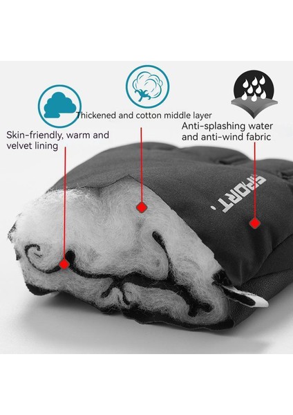 Kayak Eldivenleri Dokunmatik Ekran Sıcak Artı Kadife Kalınlaştırılmış Eldiven (Yurt Dışından) fırsatları