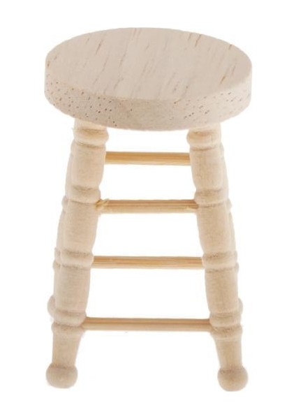 6x1: 12 Dollhouse Minyatür Mobilya Ahşap Yuvarlak Tabure Barstool Ayak Fırını 6 Pc (Yurt Dışından)