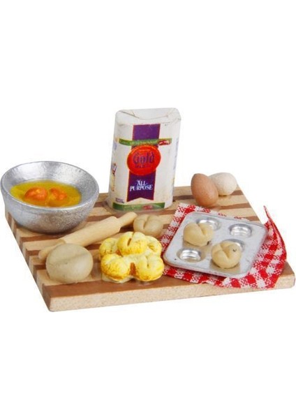 4x1/12 Dollhouse Minyatür Mutfak Gıda Yumurtaları Süt Ekmeği 1 Set 4 Adet (Yurt Dışından)